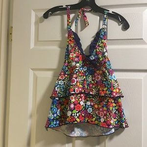 Like New Garnet Hill Kids Ruffled Tank Swim Top